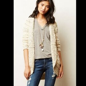 Anthropologie Knitted & Knotted Soubrette Marled Chunky Knit Cardigan Medium